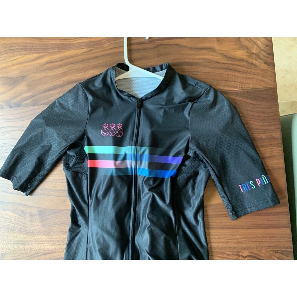 Tres Piñas  Cycling Jersey and Bibs Kit - women M/L- Race Cut | Matching Black